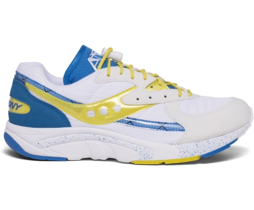 Tenis Saucony Aya Hombre Zapatos Originales Blancas / Blazing Amarillo México MX-083-OK